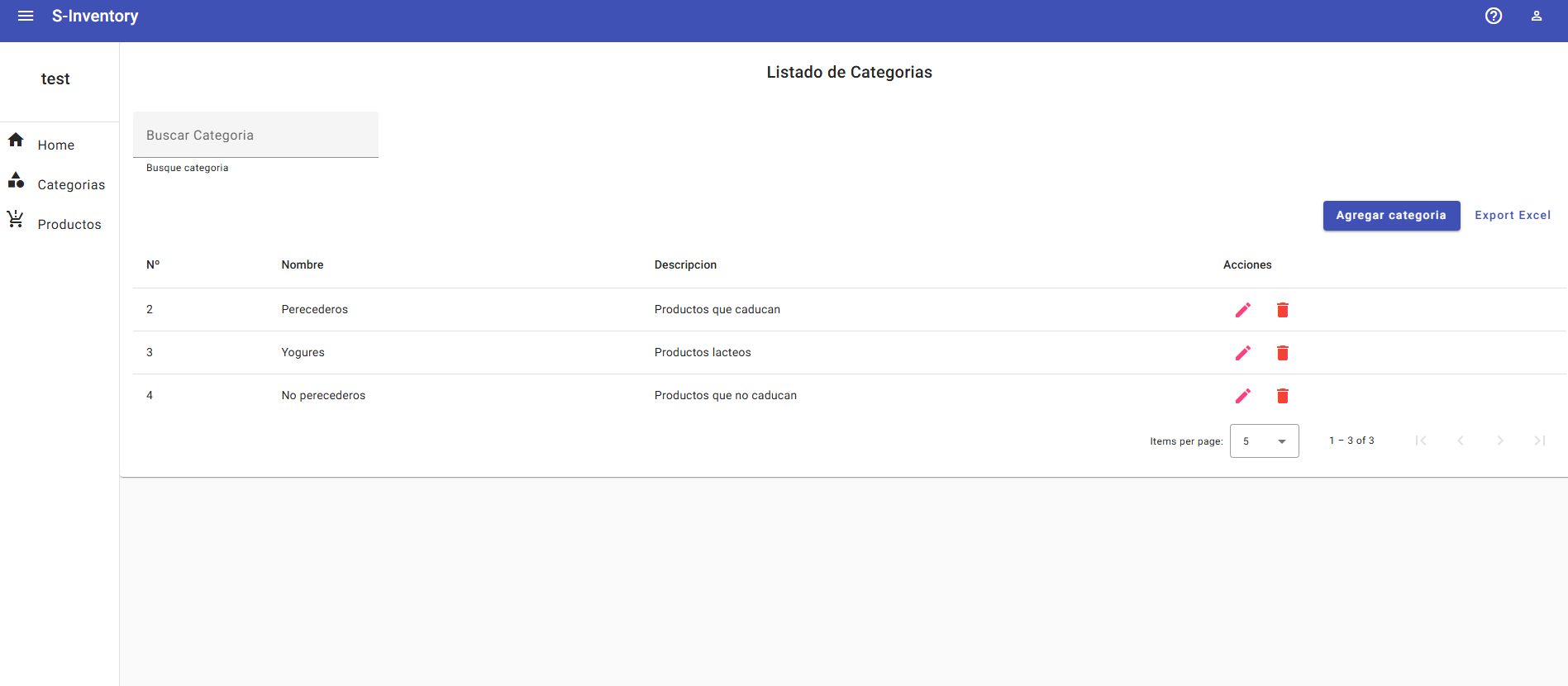 Pantalla de administración - Sección 2